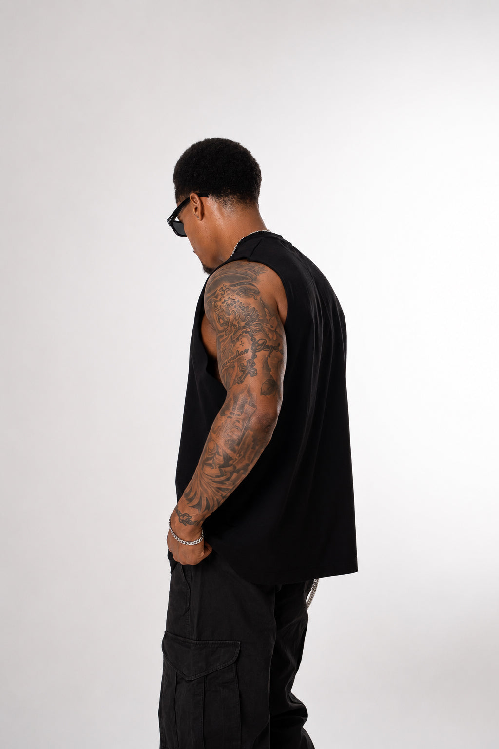 Stealth Black Deep Arm Vest