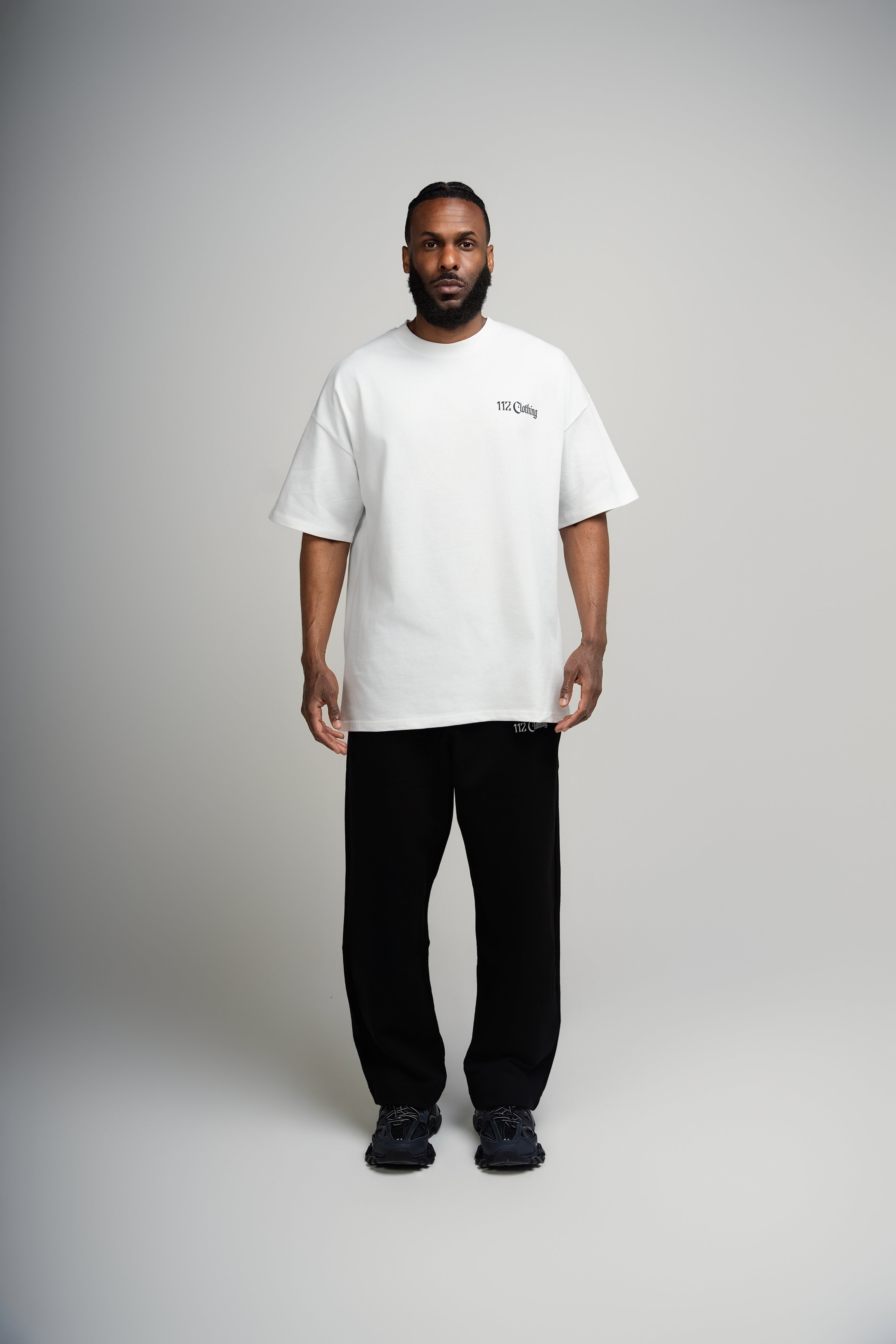 White Oversized Tee 112 Chest Logo